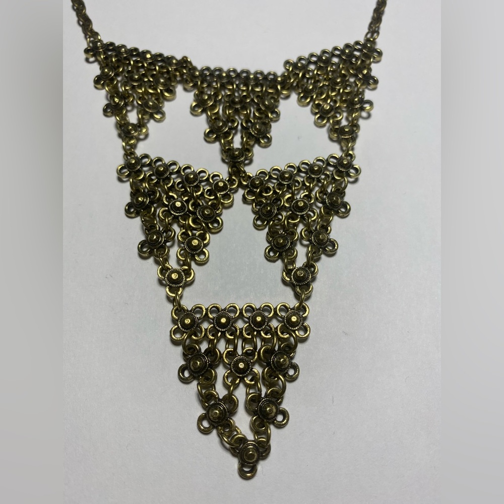 Gold triangle necklace